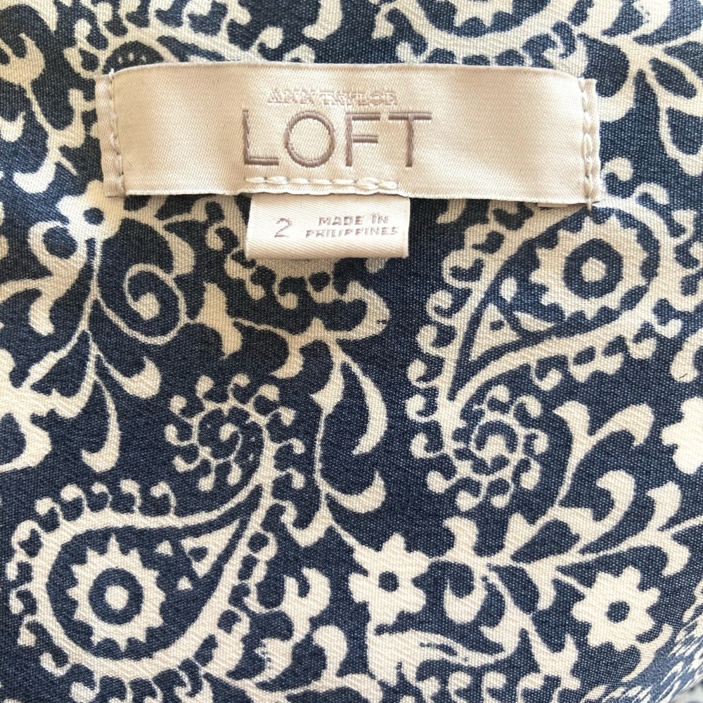 Ann Taylor Loft Paisley Long Sleeve Romper Size 2 - Picture 15 of 16